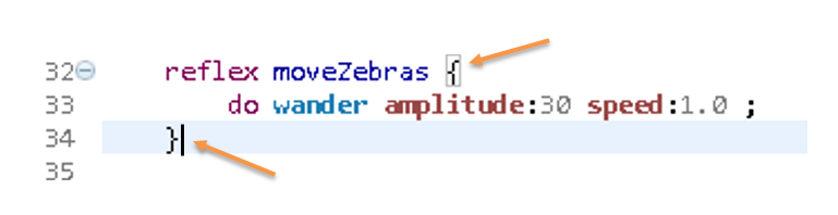 Bracket pairs that belong together are highlighted, if the cursor is placed right after it. Here, the curser is behind the closing bracket, which highlights the corresponding opening bracket with a grey rectangle.